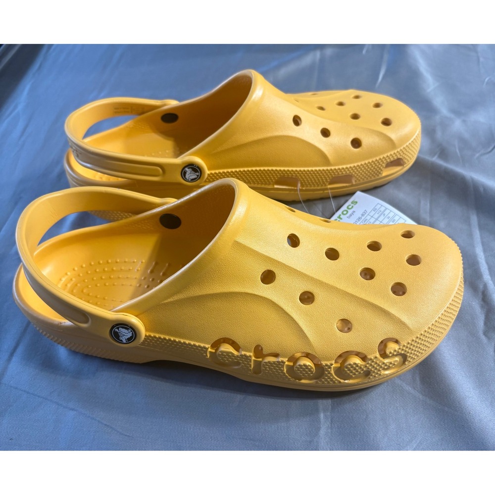 Crocs Baya Clog Mens Size 12 Yellow Slip On Comfort Shoes 10126-837